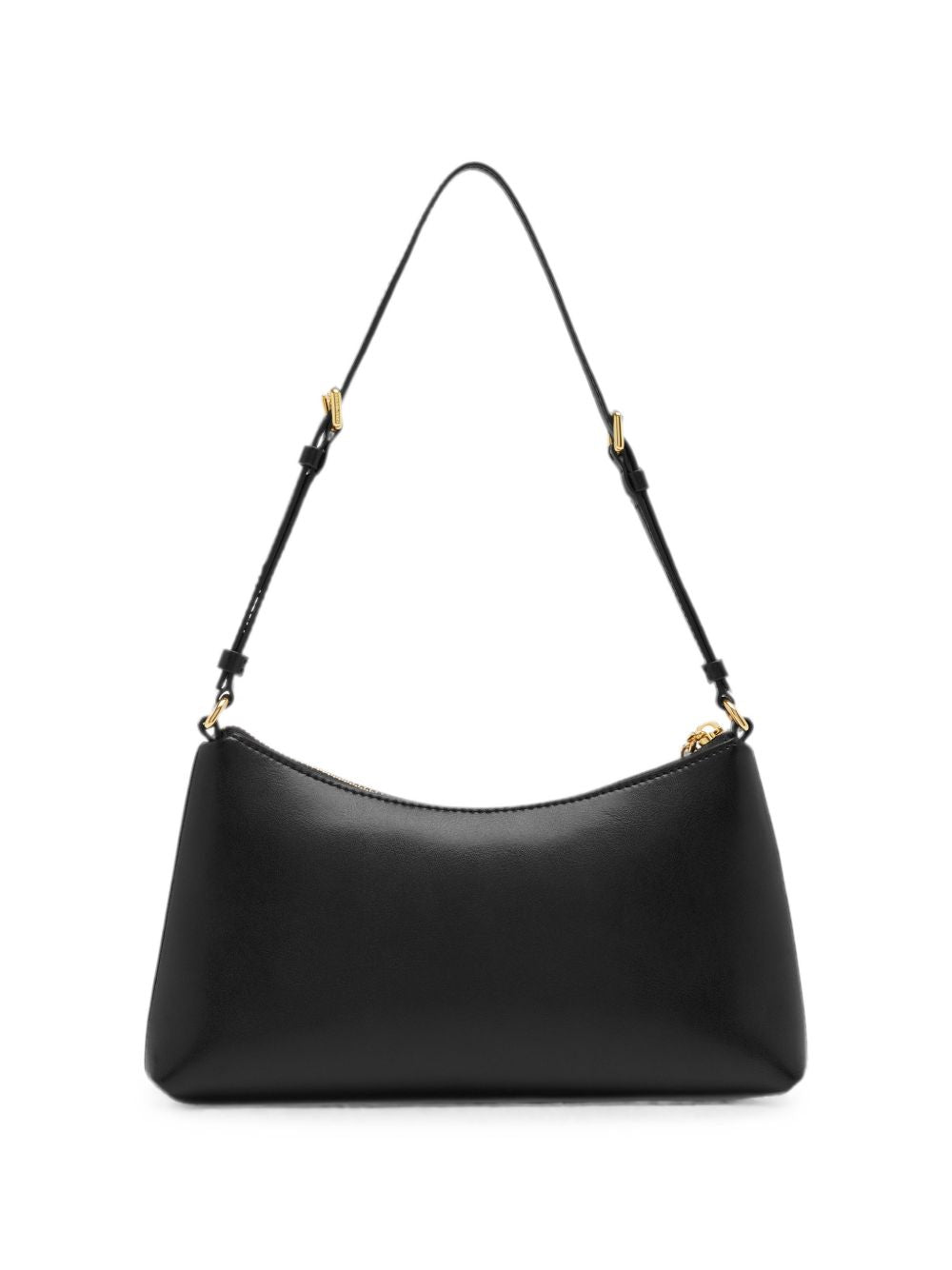MARC JACOBS Borsa rettangolare nera in pelle con charm dorato 