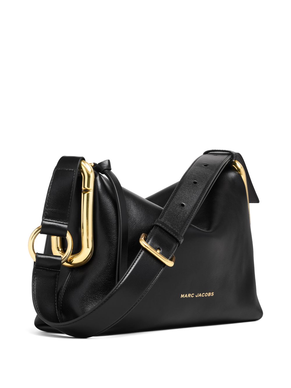 MARC JACOBS Borsa nera in pelle con dettagli dorati 