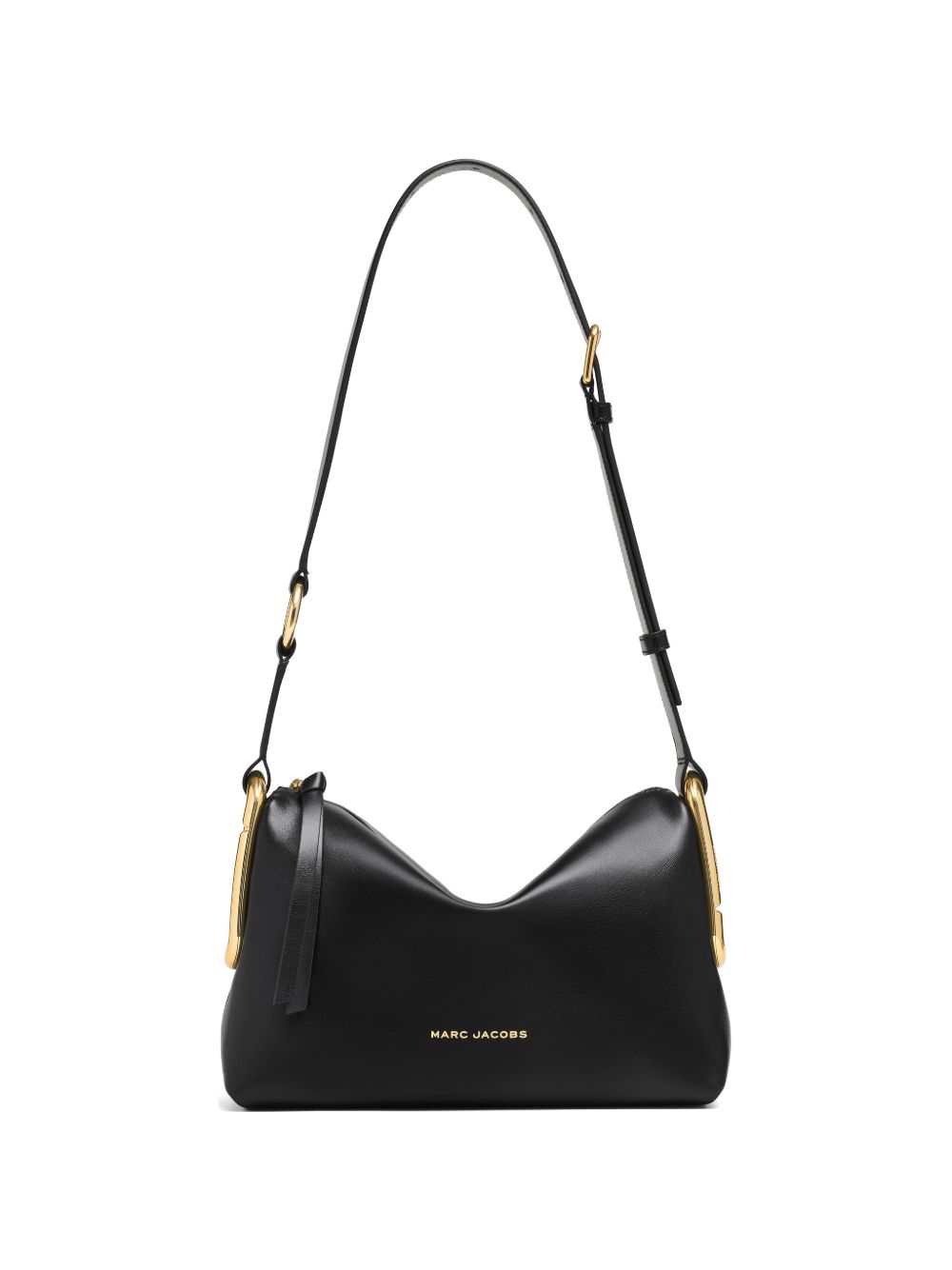 MARC JACOBS Borsa nera in pelle con dettagli dorati 