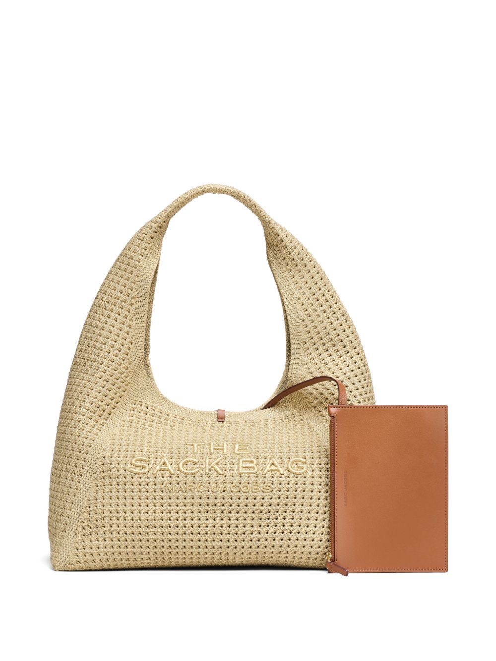 MARC JACOBS Sack Bag in maglia all'uncinetto con lurex e logo ricamato 
