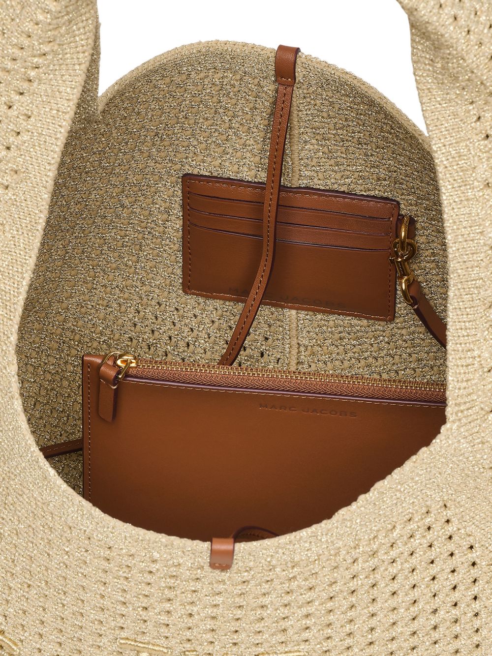 MARC JACOBS Sack Bag in maglia all'uncinetto con lurex e logo ricamato 