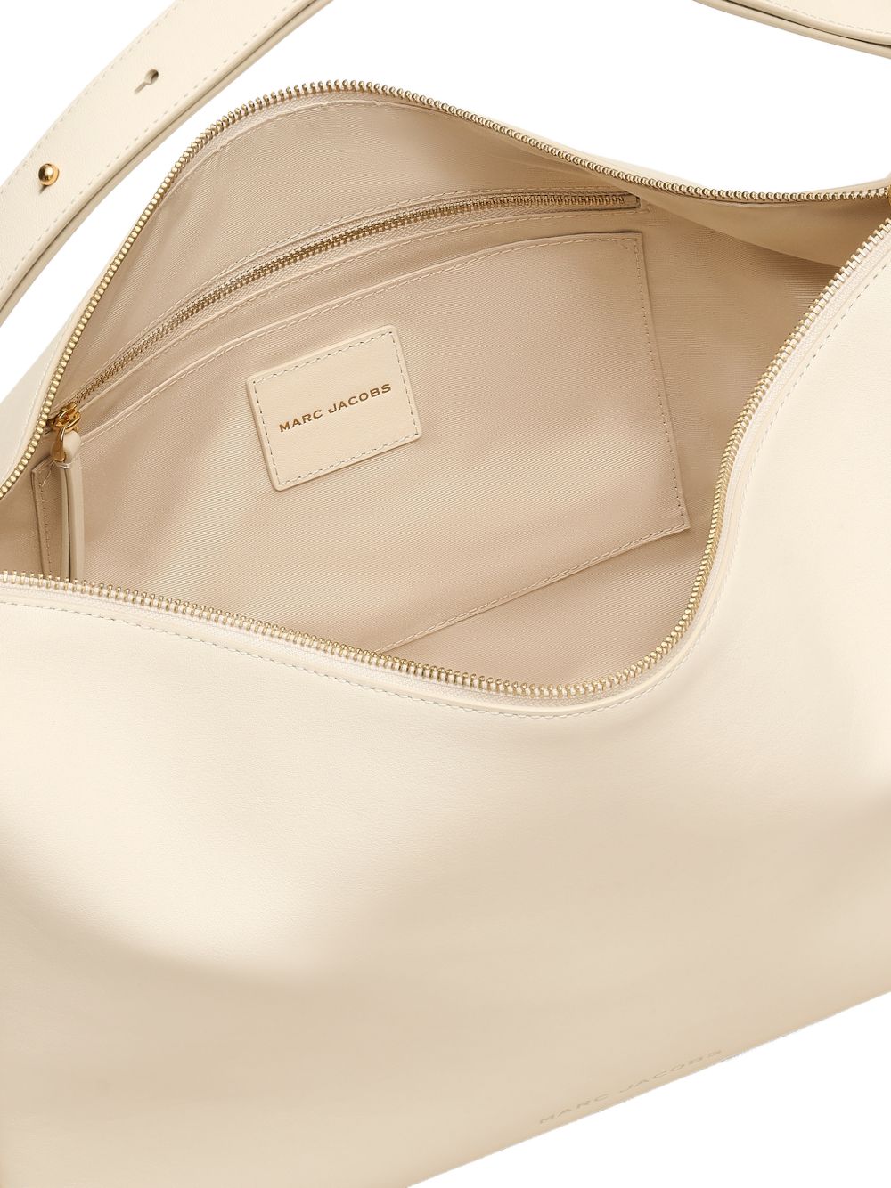 MARC JACOBS Borsa a spalla The Scene Large in pelle bianca<BR/> 