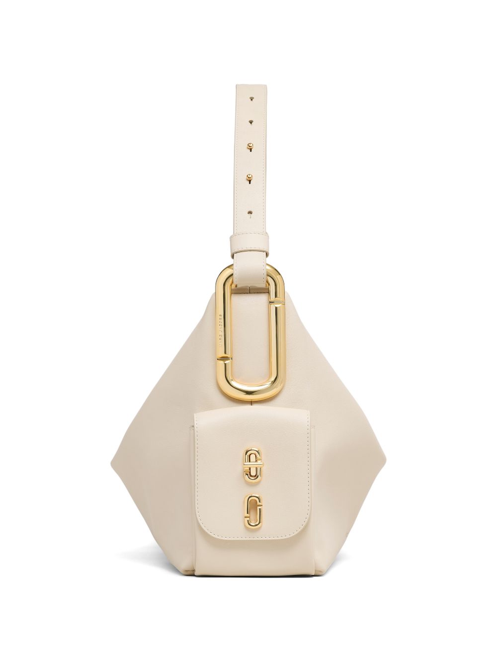 MARC JACOBS Borsa a spalla The Scene Large in pelle bianca<BR/> 