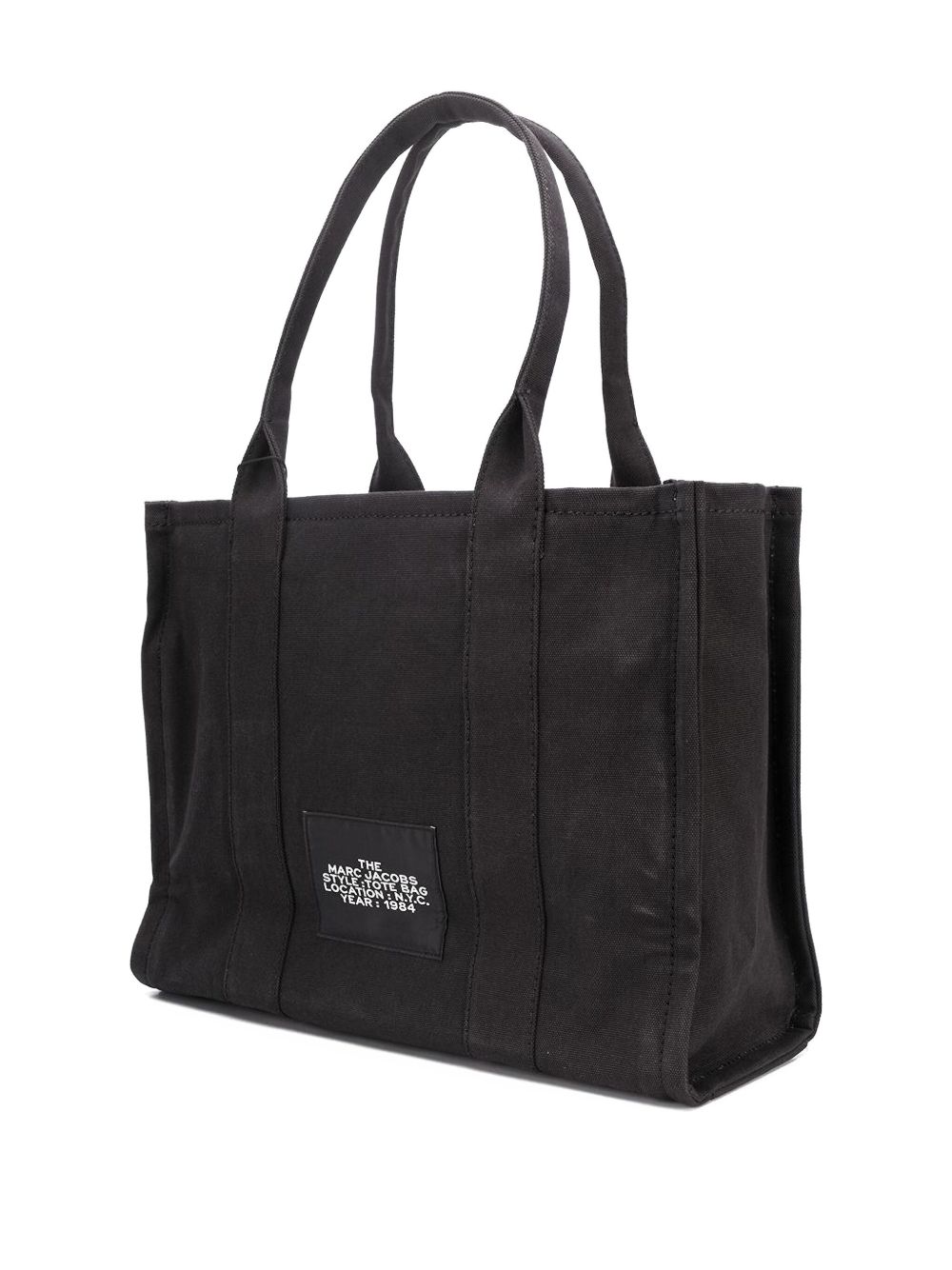 MARC JACOBS Borsa shopping tote nera con logo 