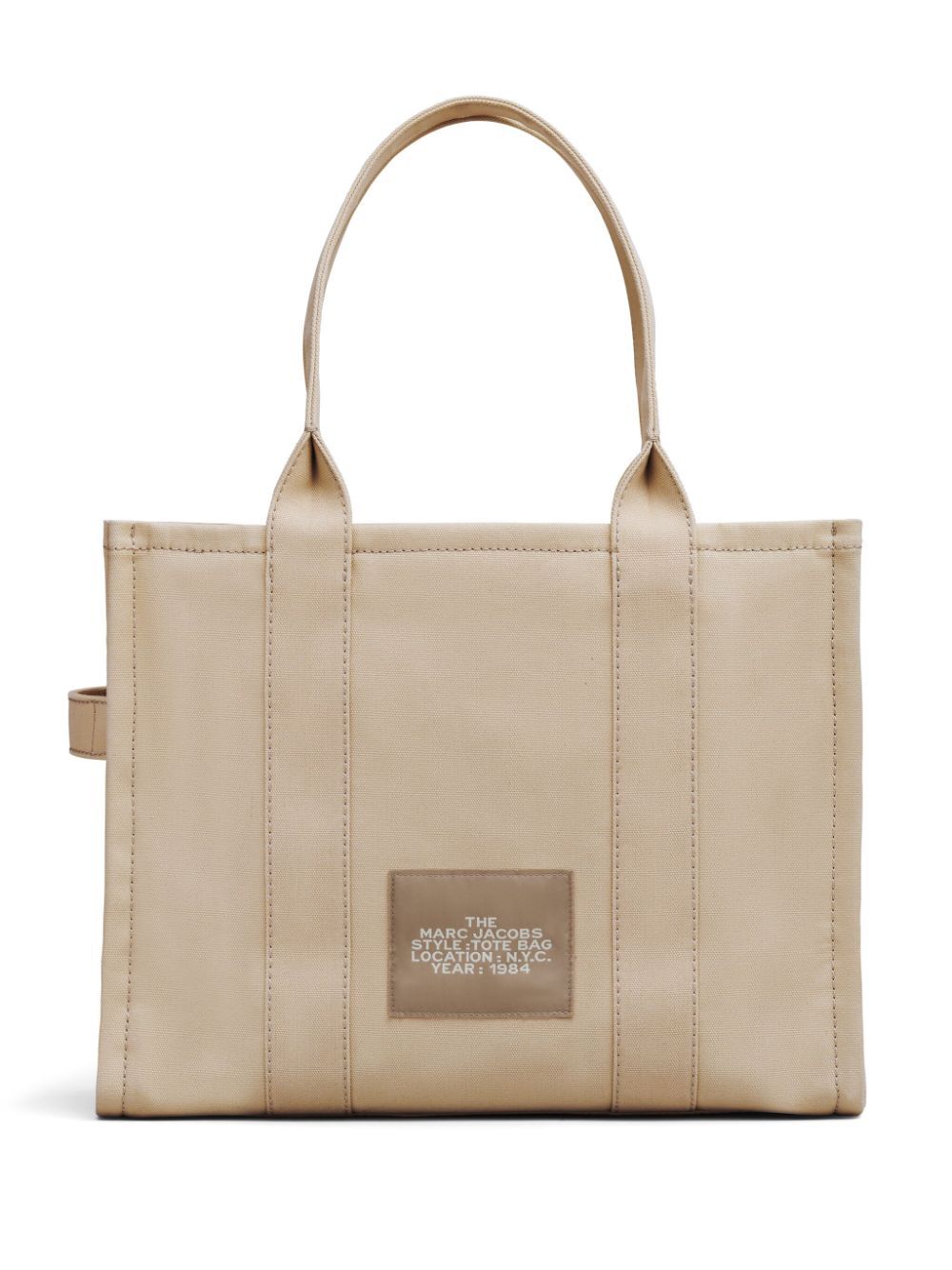 MARC JACOBS Borsa shopping tote beige con logo 