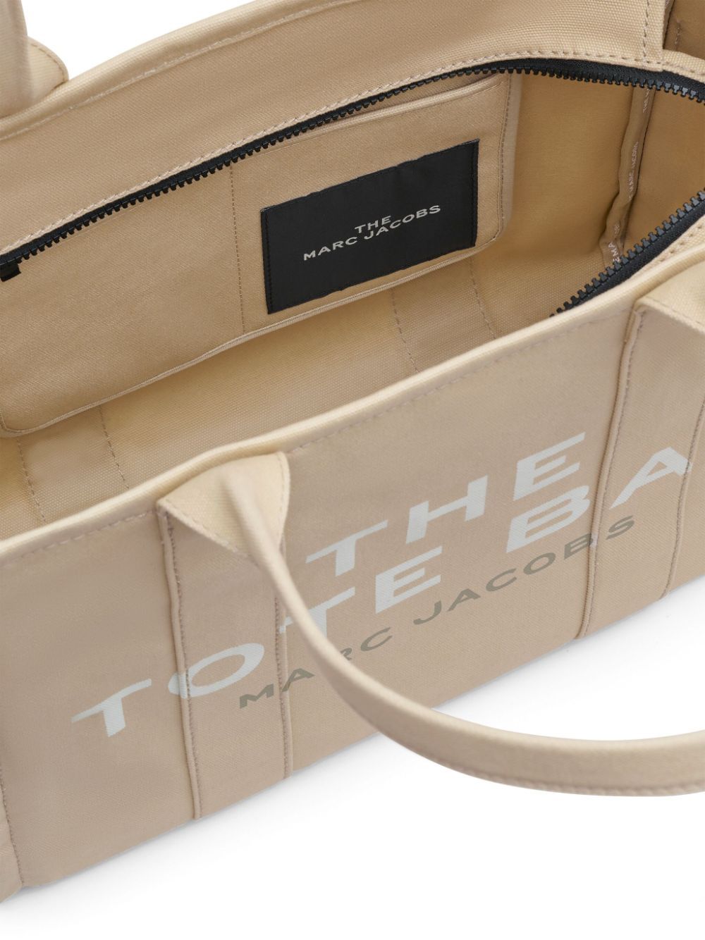 MARC JACOBS Borsa shopping tote beige con logo 