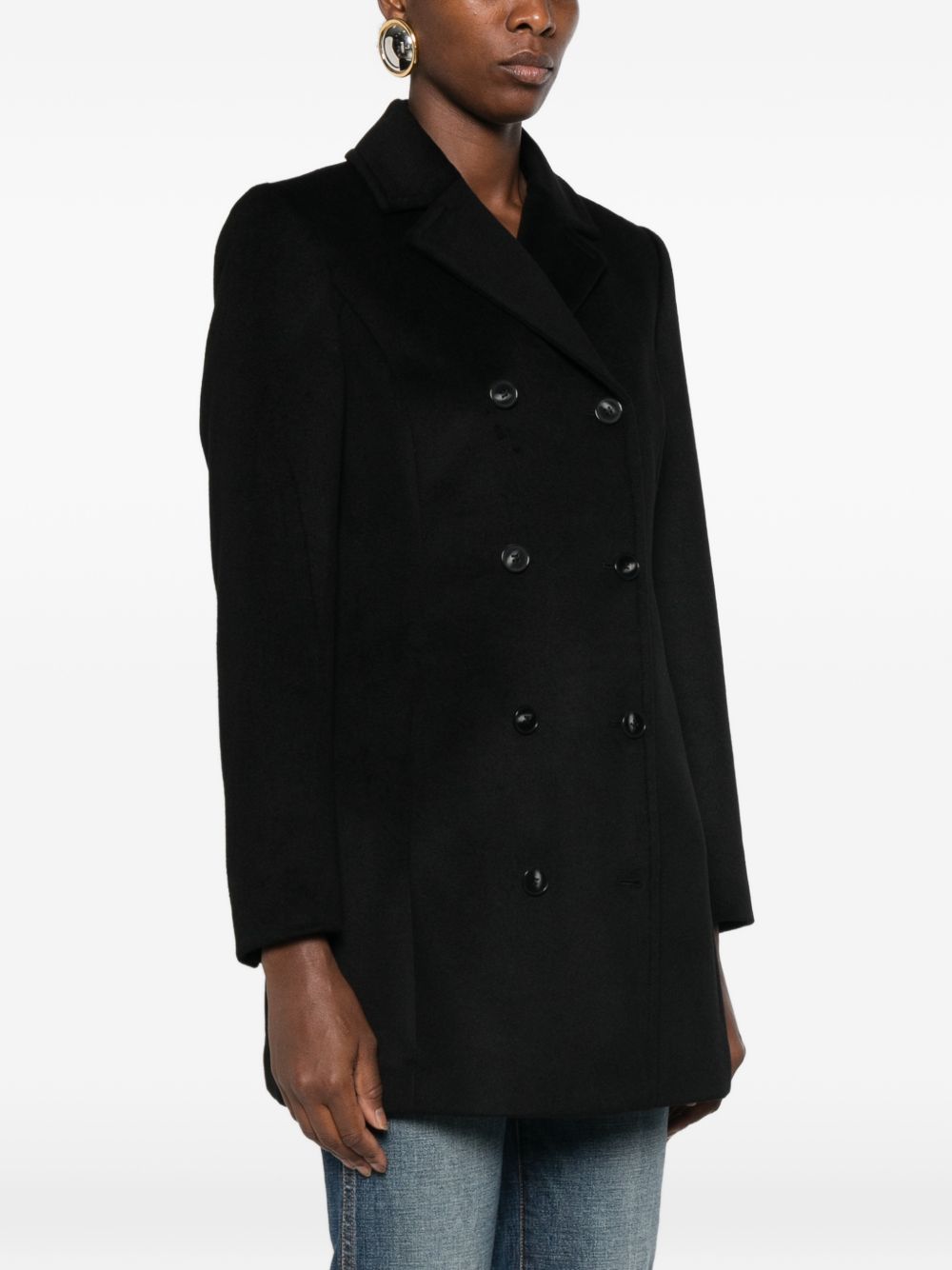 MARELLA Cappotto doppiopetto Pallore nero in lana elegante 