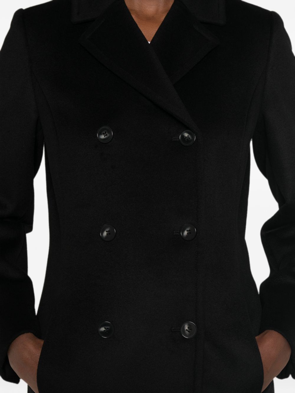 MARELLA Cappotto doppiopetto Pallore nero in lana elegante 