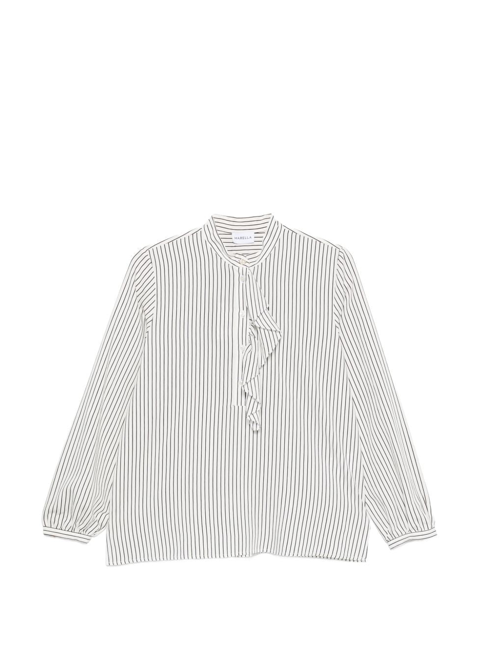 MARELLA Camicia Kiwi a righe con rouches 