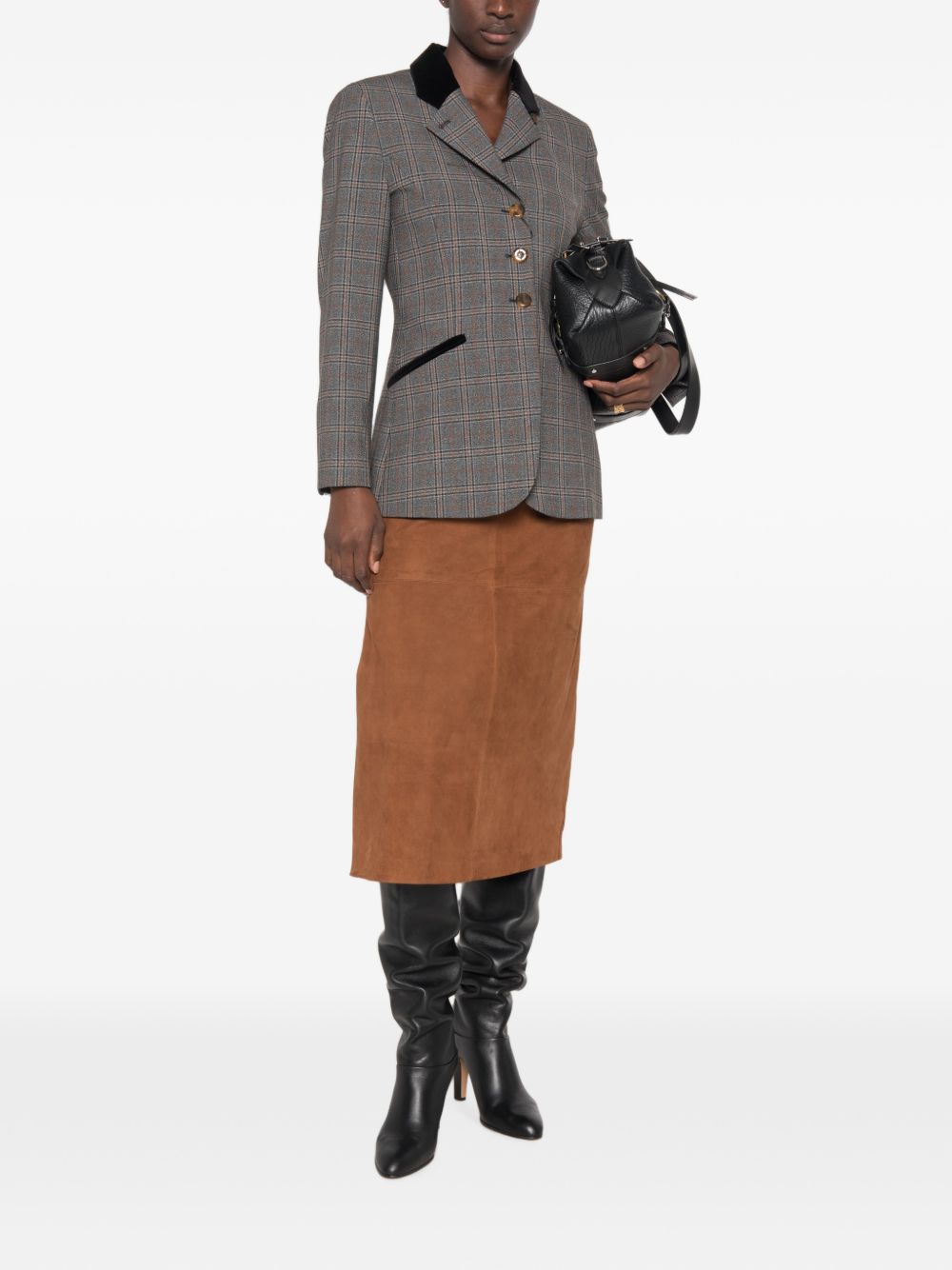 MARELLA SPORT Blazer in twill stretch con dettagli in velluto 