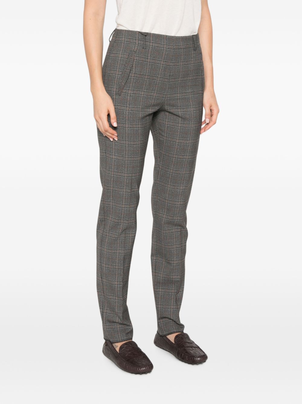 MARELLA SPORT Pantaloni Epoca in lana tartan con tasche 