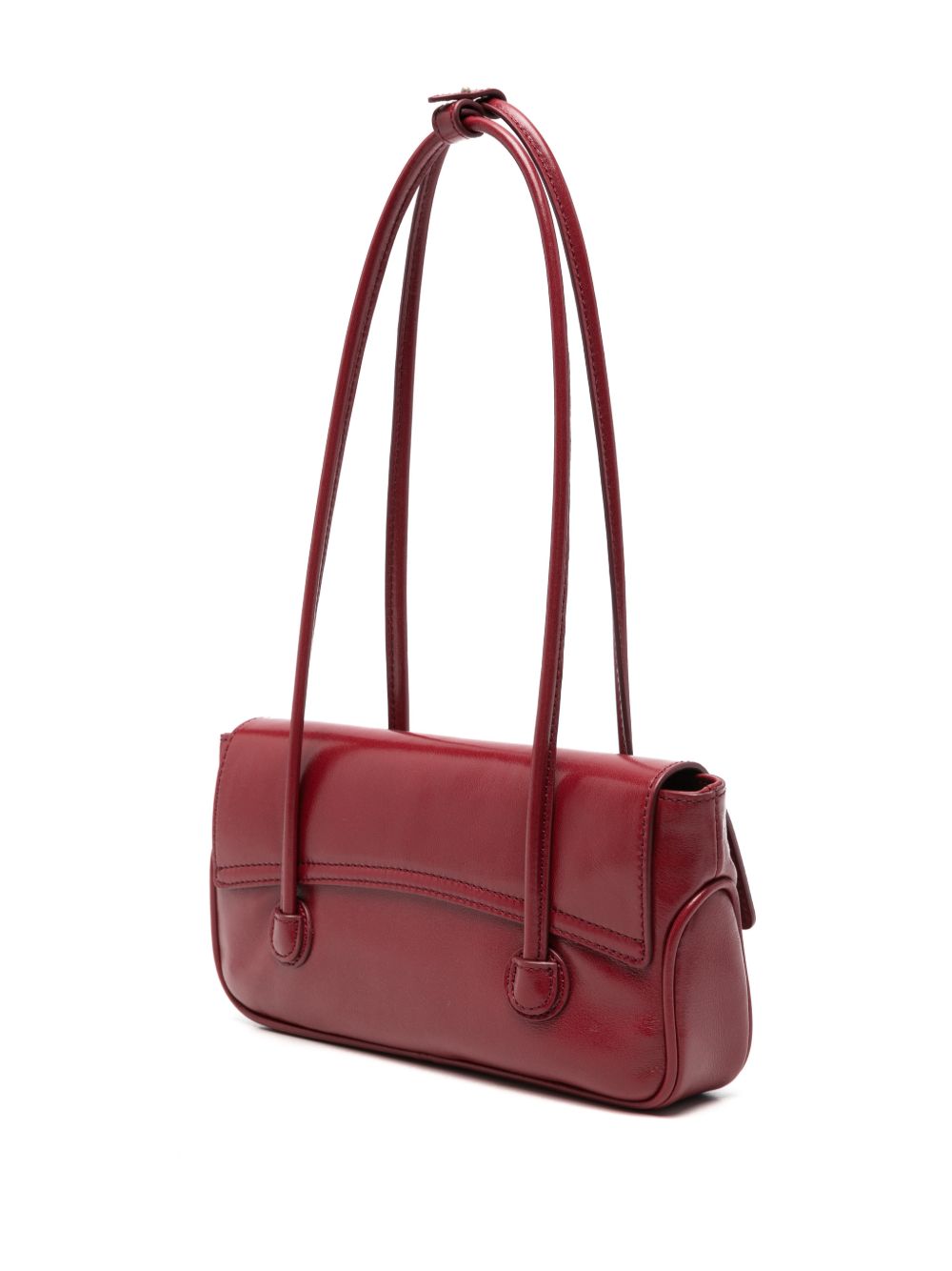 MARGESHERWOOD Flap Small Borsa a Spalla in Pelle rossa Lucida 