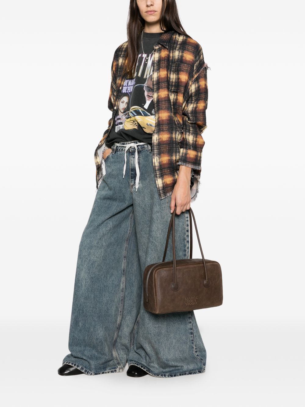 MARGESHERWOOD Soft Boston Borsa a Spalla Marrone 