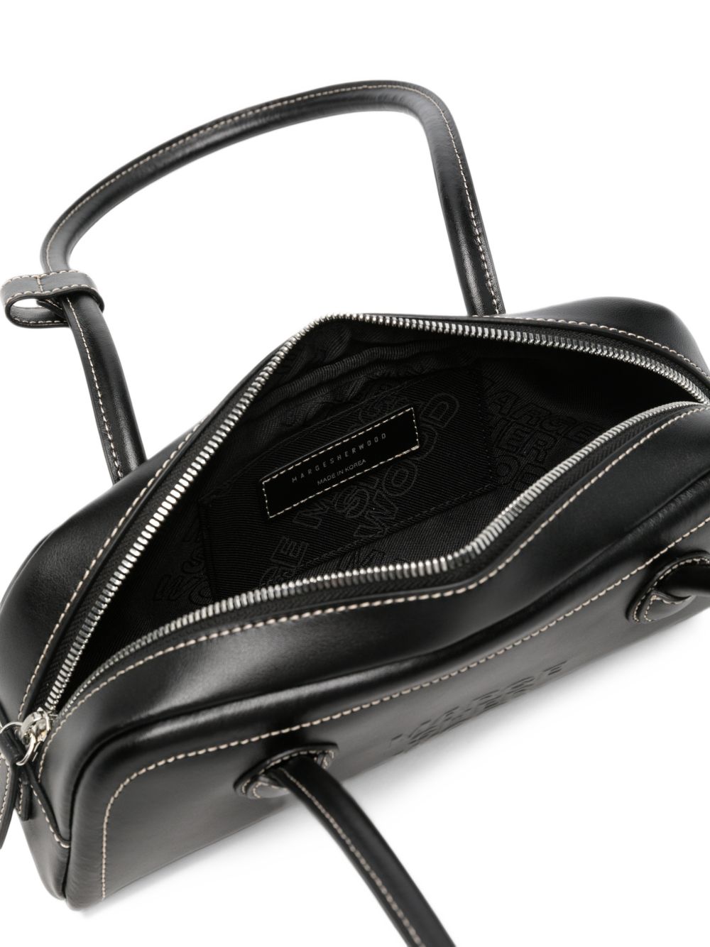 MARGESHERWOOD Borsa a spalla SOFT BOSTON in pelle nera 