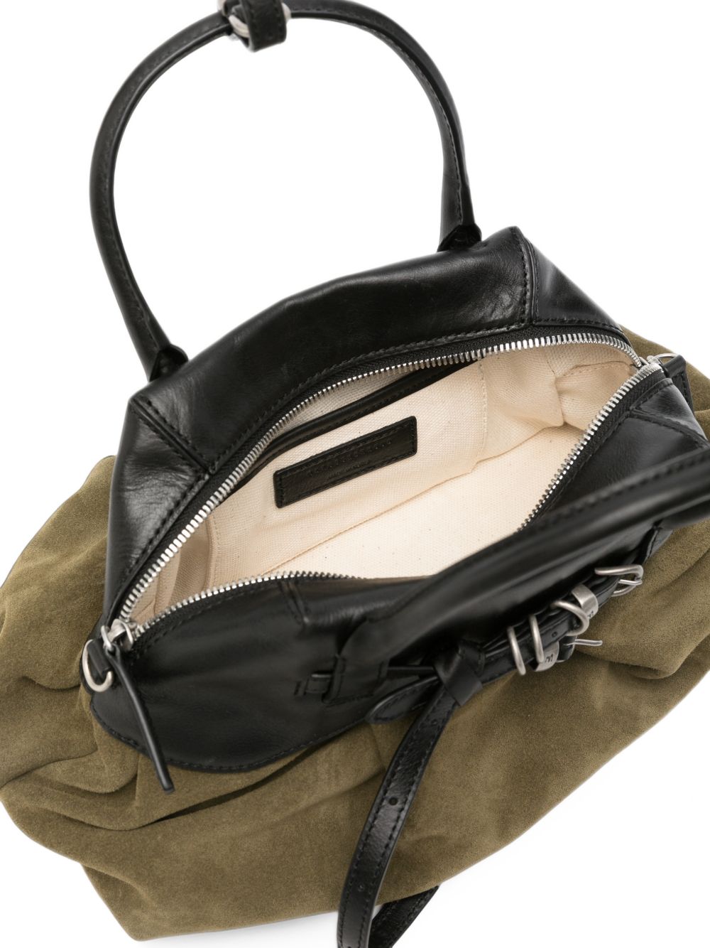 MARGESHERWOOD Borsa a mano Soft Grandma verde oliva e nera 