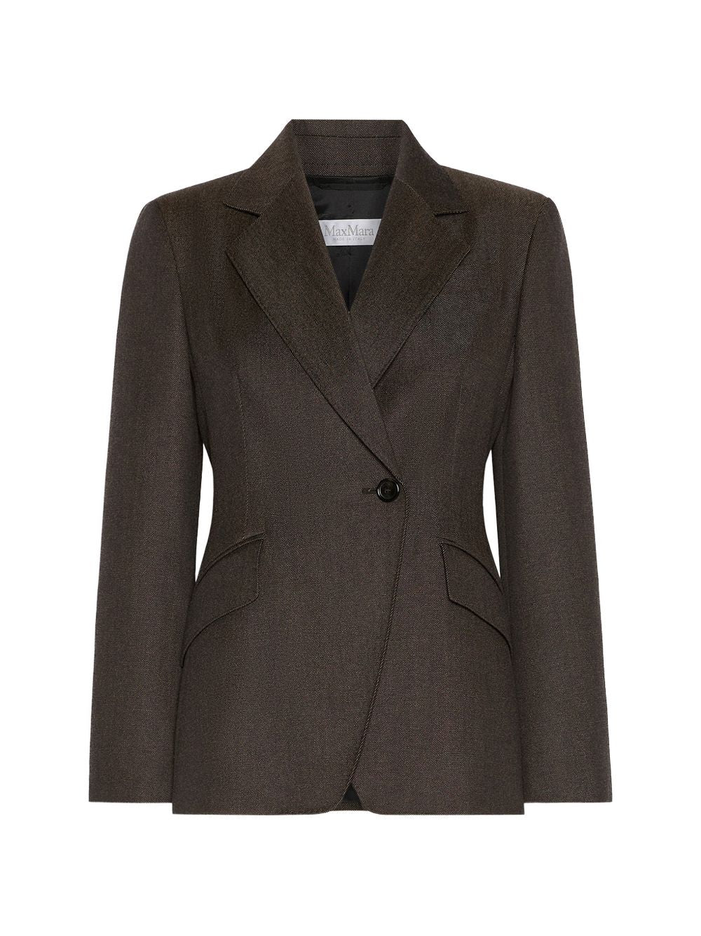 MAX MARA Blazer MXMNeutro nero monopetto con tasche 