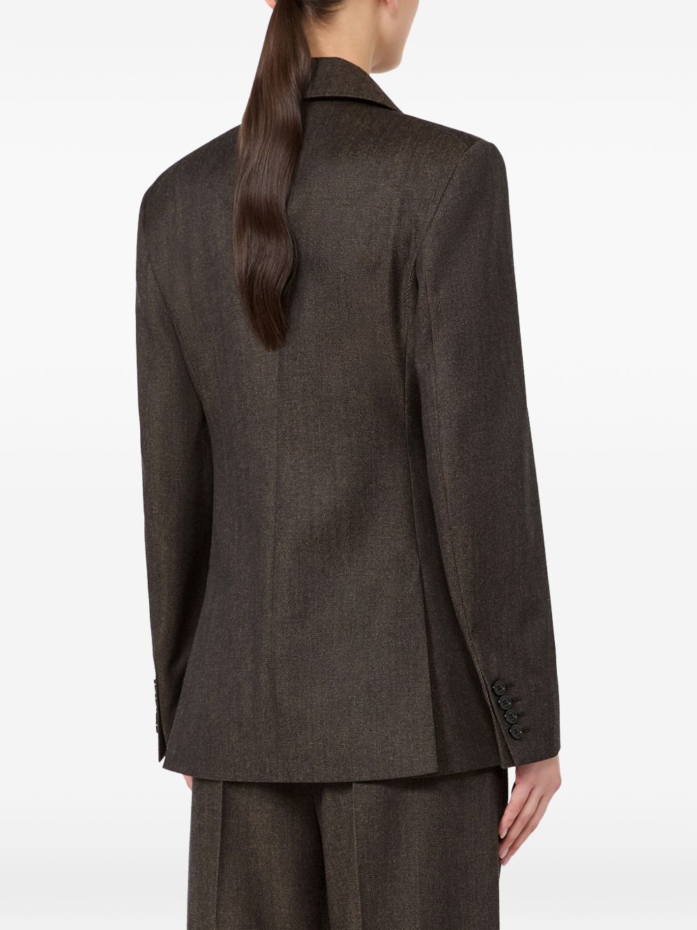 MAX MARA Blazer MXMNeutro nero monopetto con tasche 