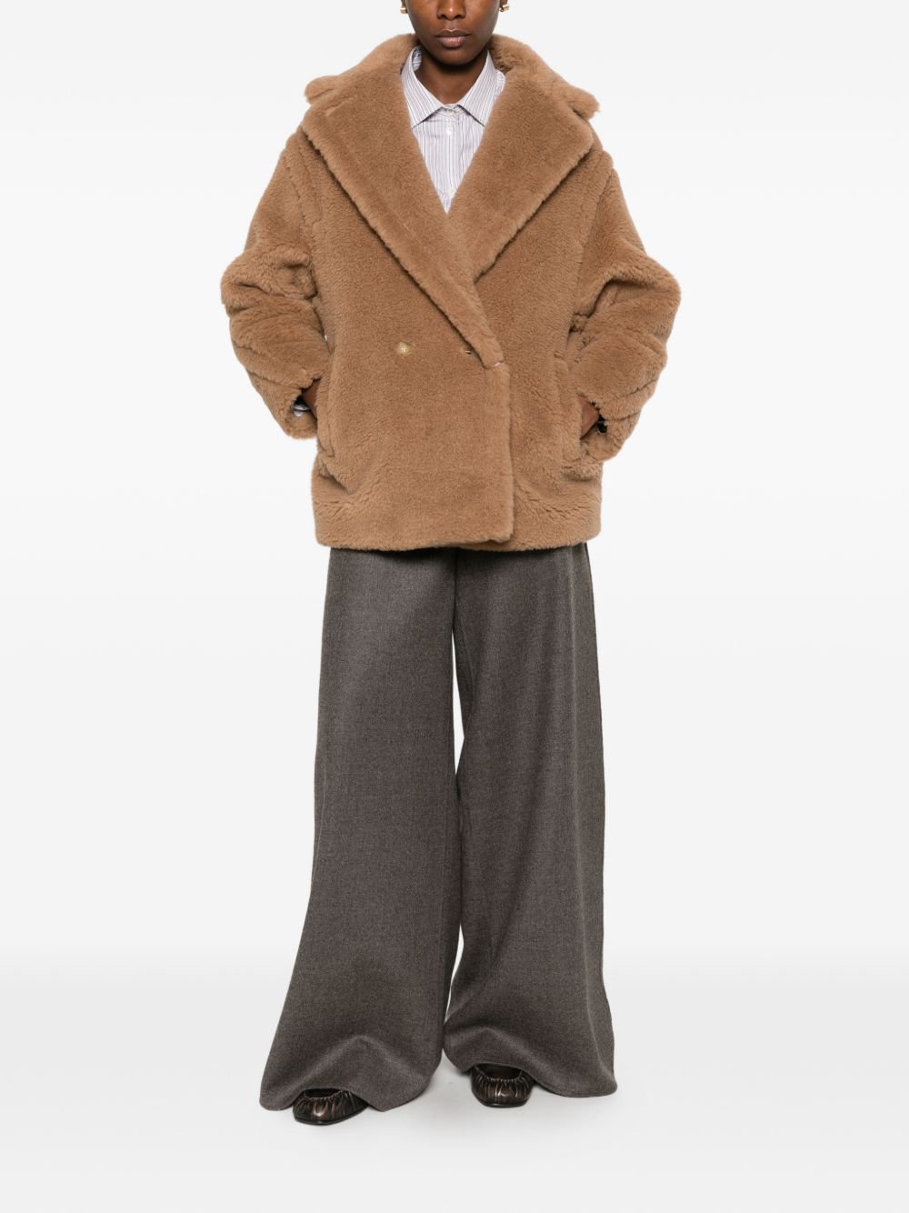 MAX MARA Cappotto corto Teddy Bear color cammello 