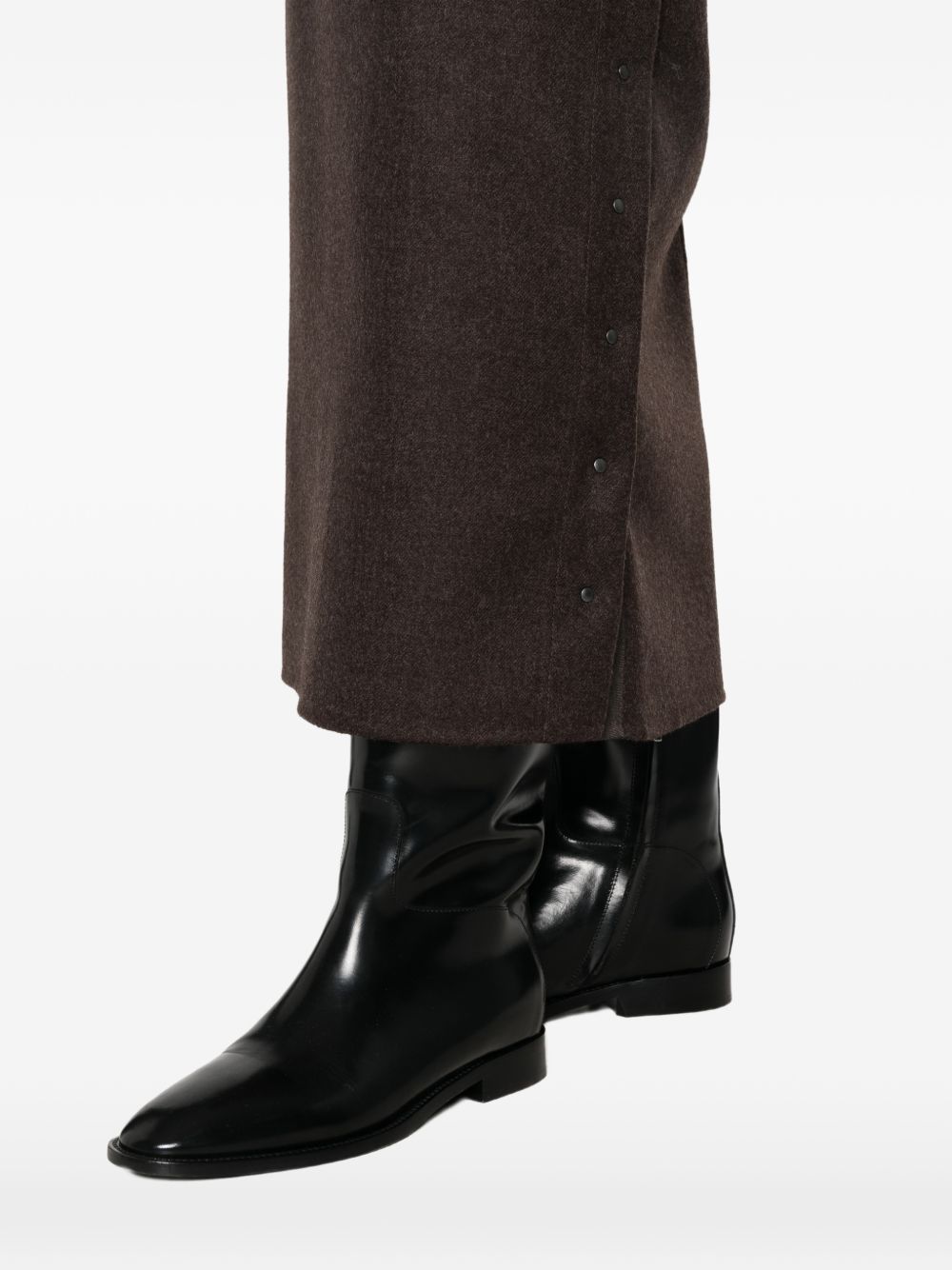 MAX MARA Gonna lunga dalla linea dritta con spacco con bottoni a pressione sul lato sinistro 