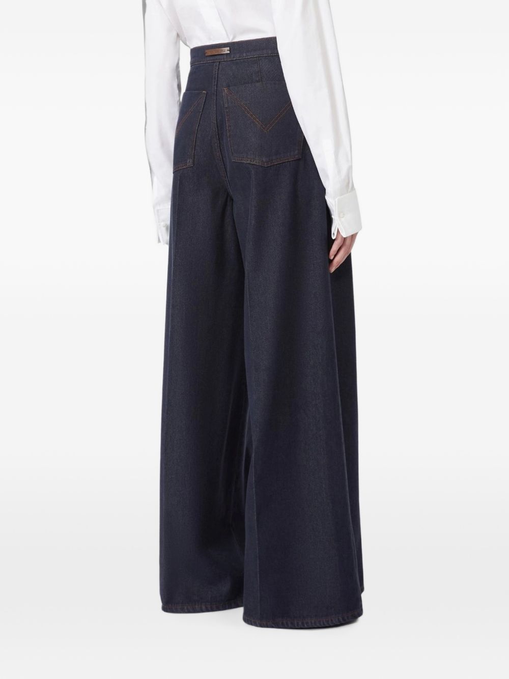 MAX MARA Jeans MXMQuatto blu wide leg 