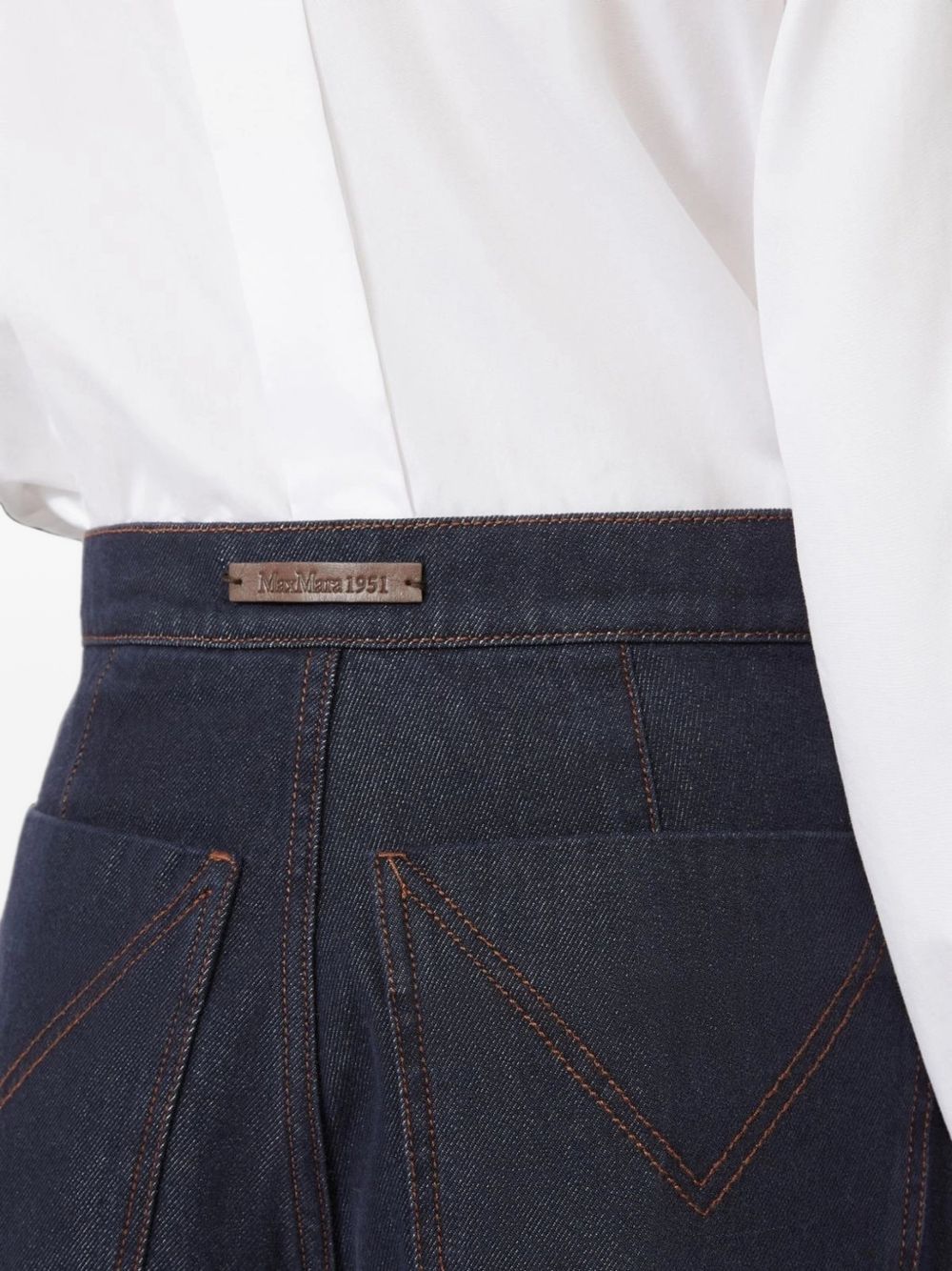 MAX MARA Jeans MXMQuatto blu wide leg 