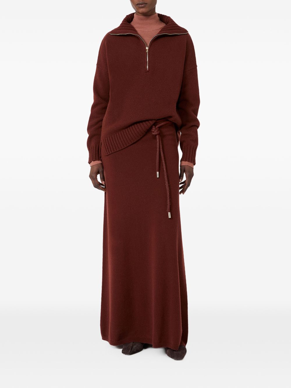 MAX MARA Polo con zip in cashmere 