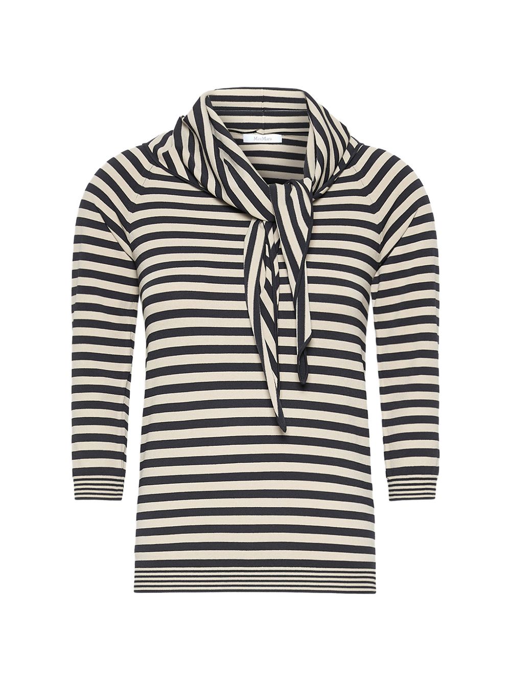 MAX MARA Maglia a righe con foulard coordinato 