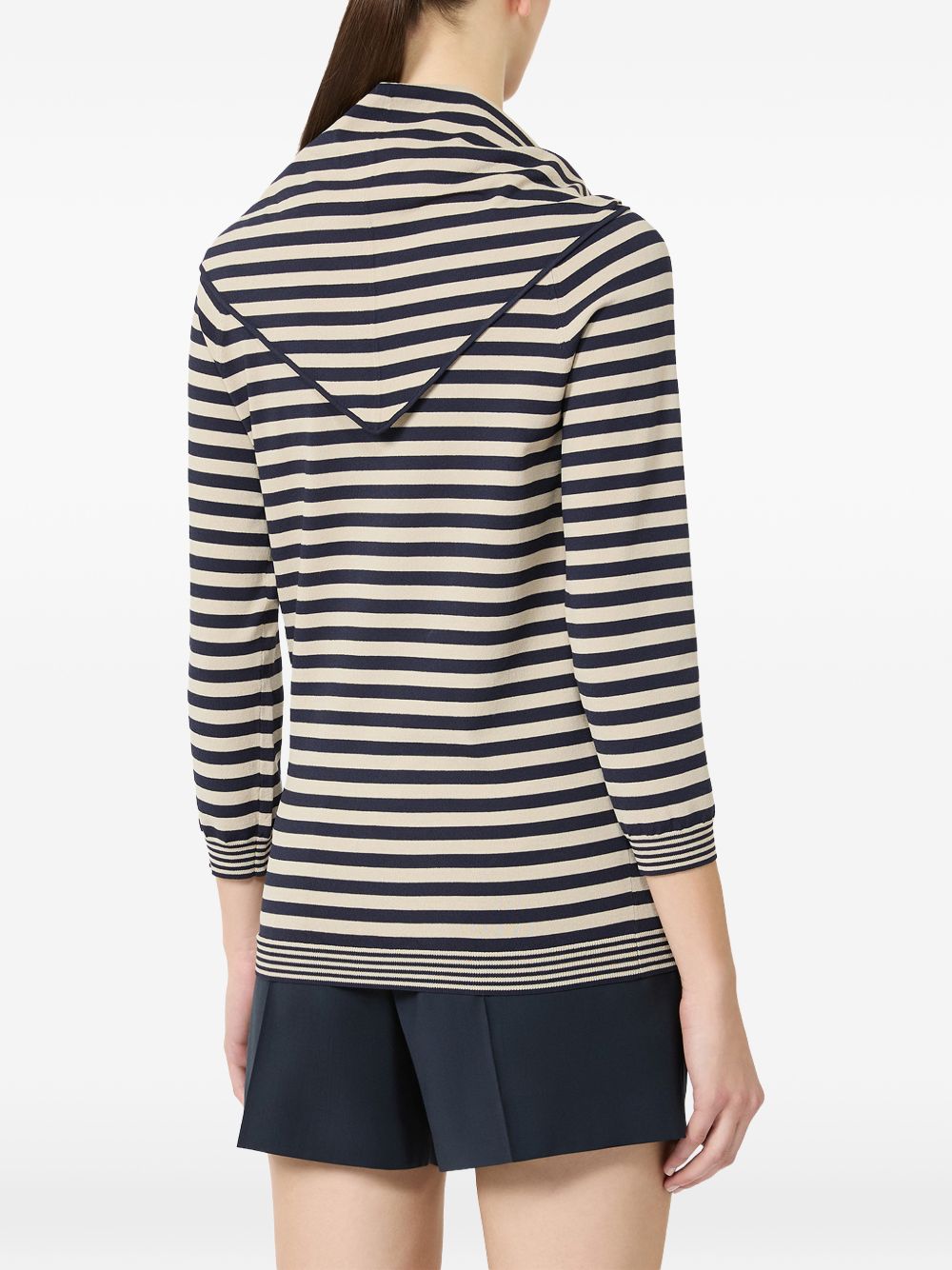 MAX MARA Maglia a righe con foulard coordinato 