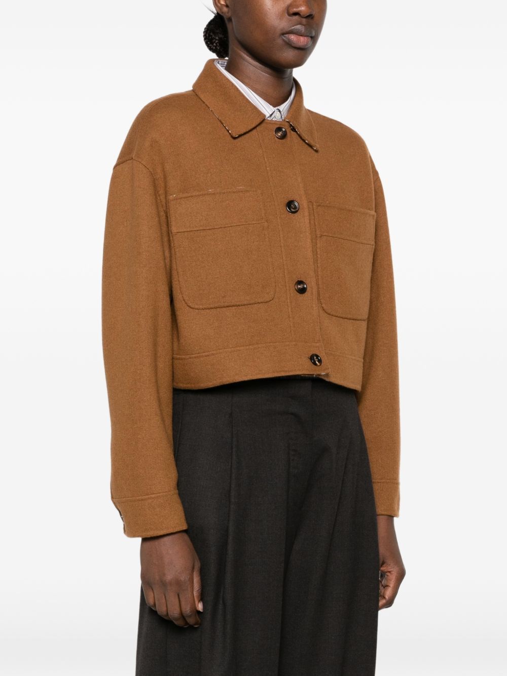 MAX MARA Giacca cropped reversibile 