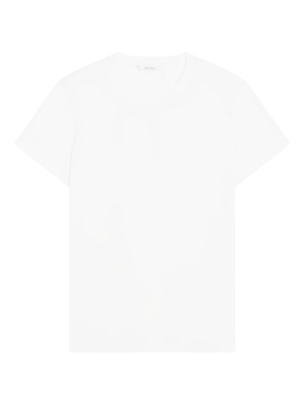 MAX MARA T-shirt bianca in puro cotone a maniche corte 
