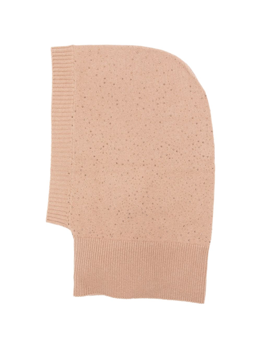 MAX MARA Passamontagna MXAJunior rosa in lana con strass 