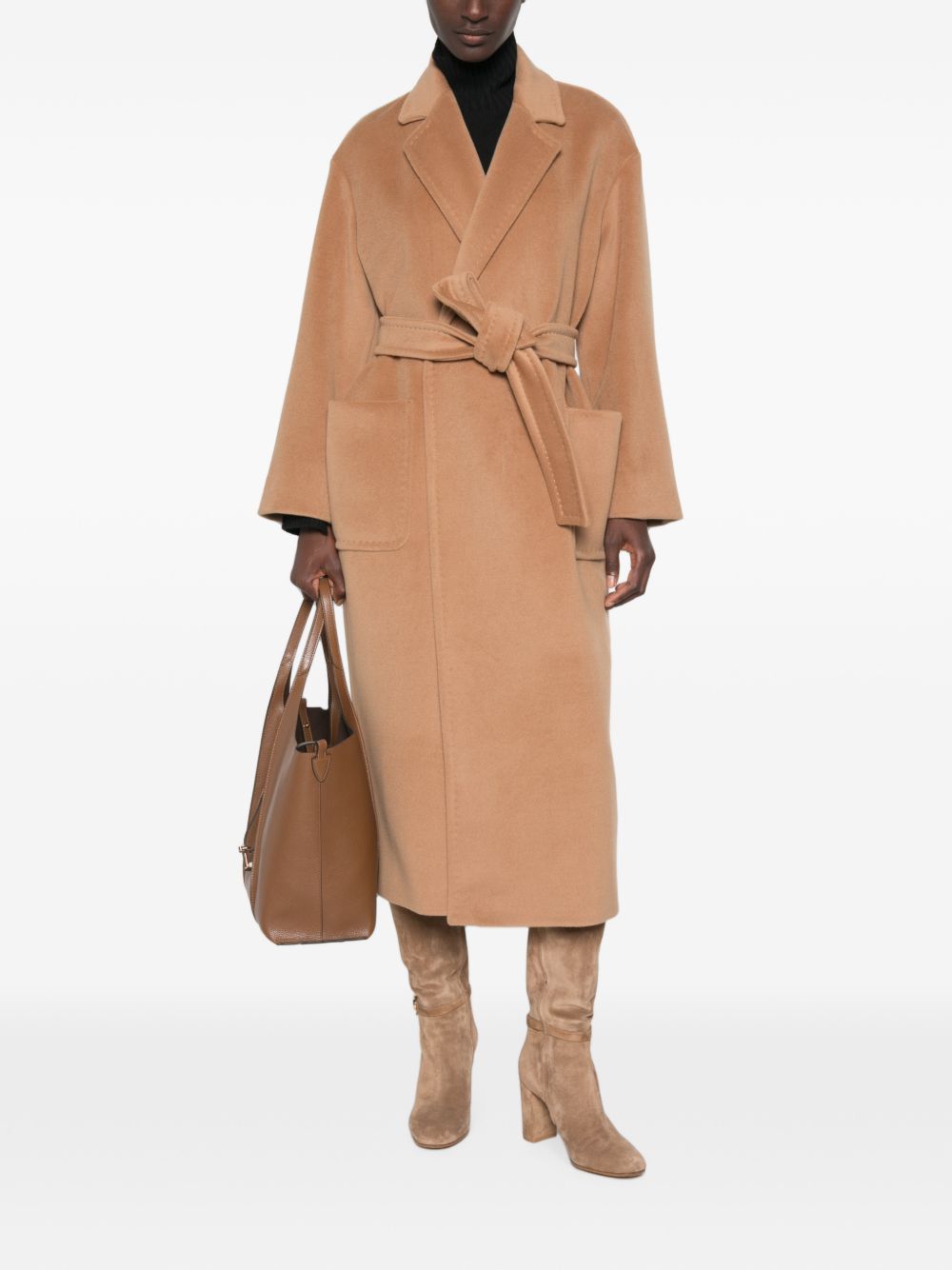 MAX MARA STUDIO Cappotto Cammello in Lana 