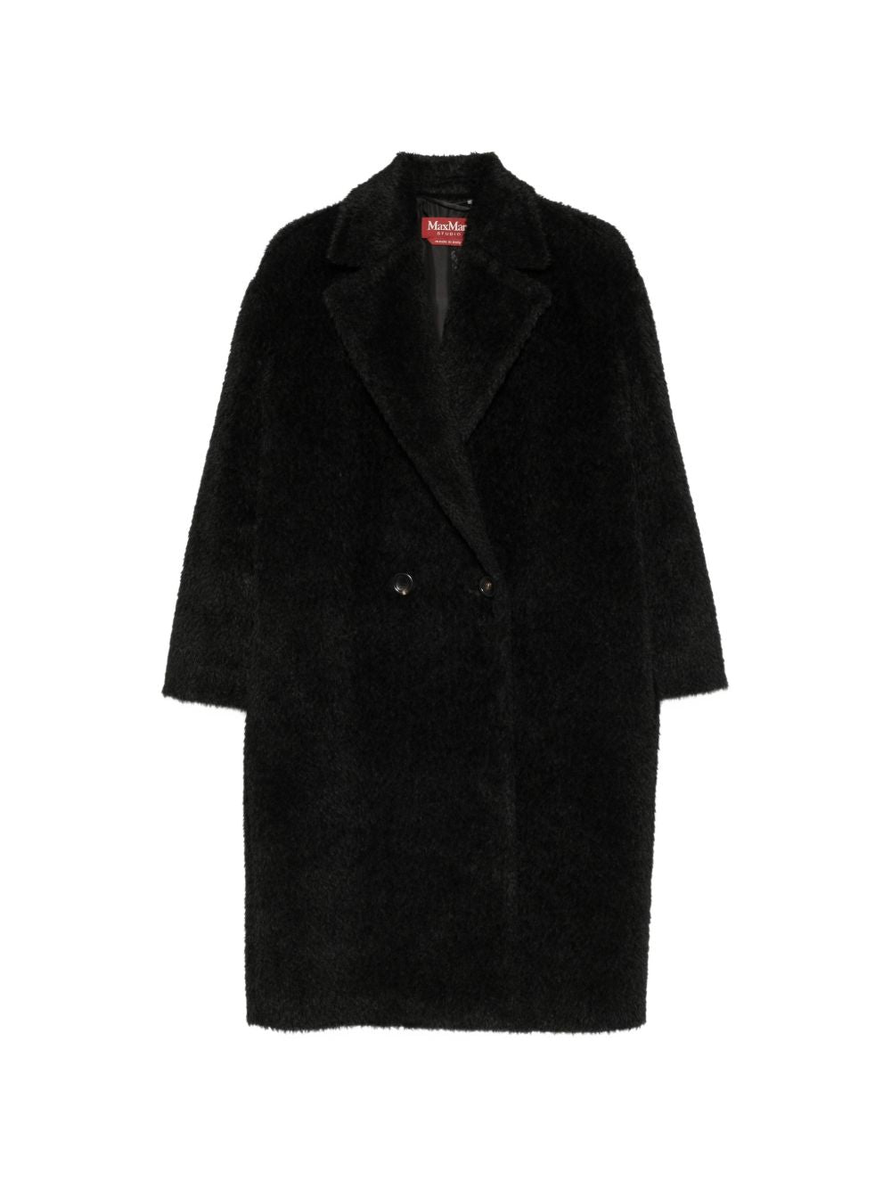 MAX MARA STUDIO Cappotto in lana e alpaca nero 