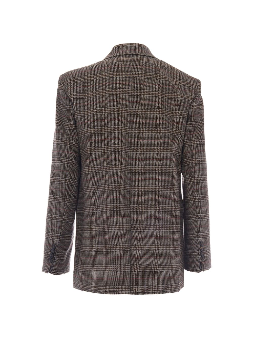 MAX MARA STUDIO Blazer in Lana a Quadri Marrone 