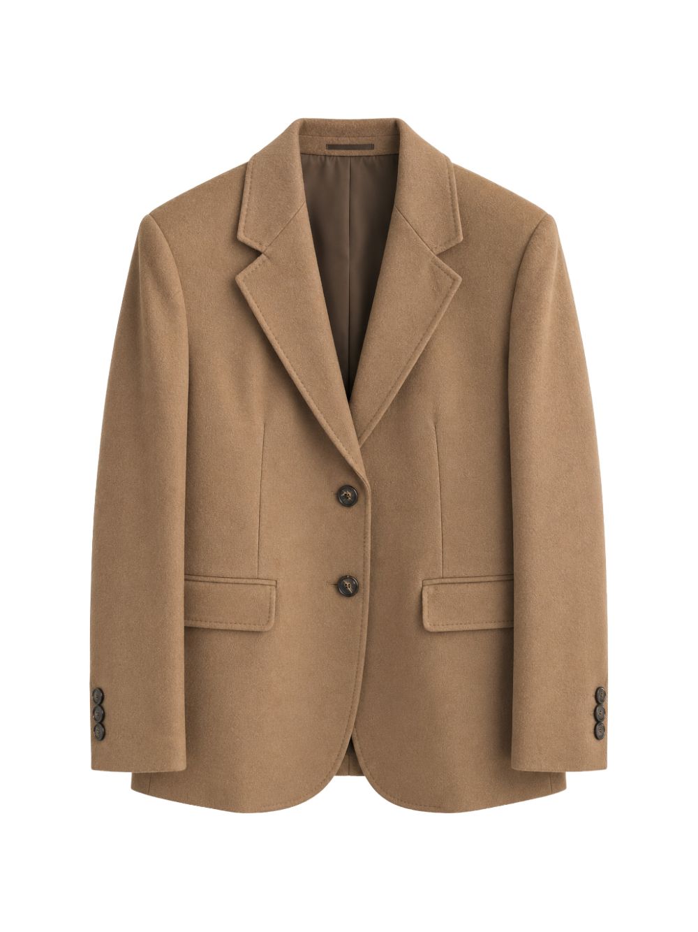 MAX MARA STUDIO Cappotto Corto Marrone in Lana 