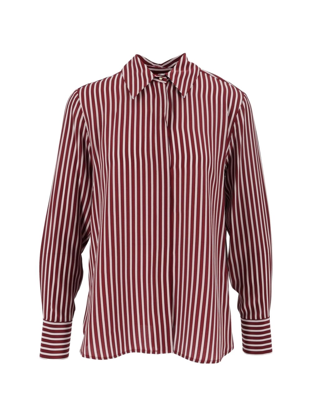 MAX MARA STUDIO Camicia a maniche lunghe a righe in seta 