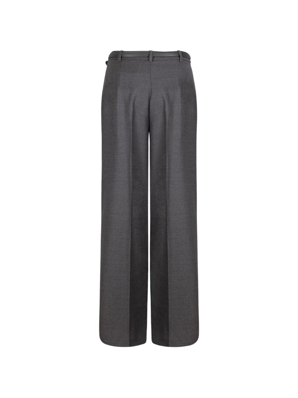 MAX MARA STUDIO Pantaloni Sartoriali in Lana Grigio Scuro 