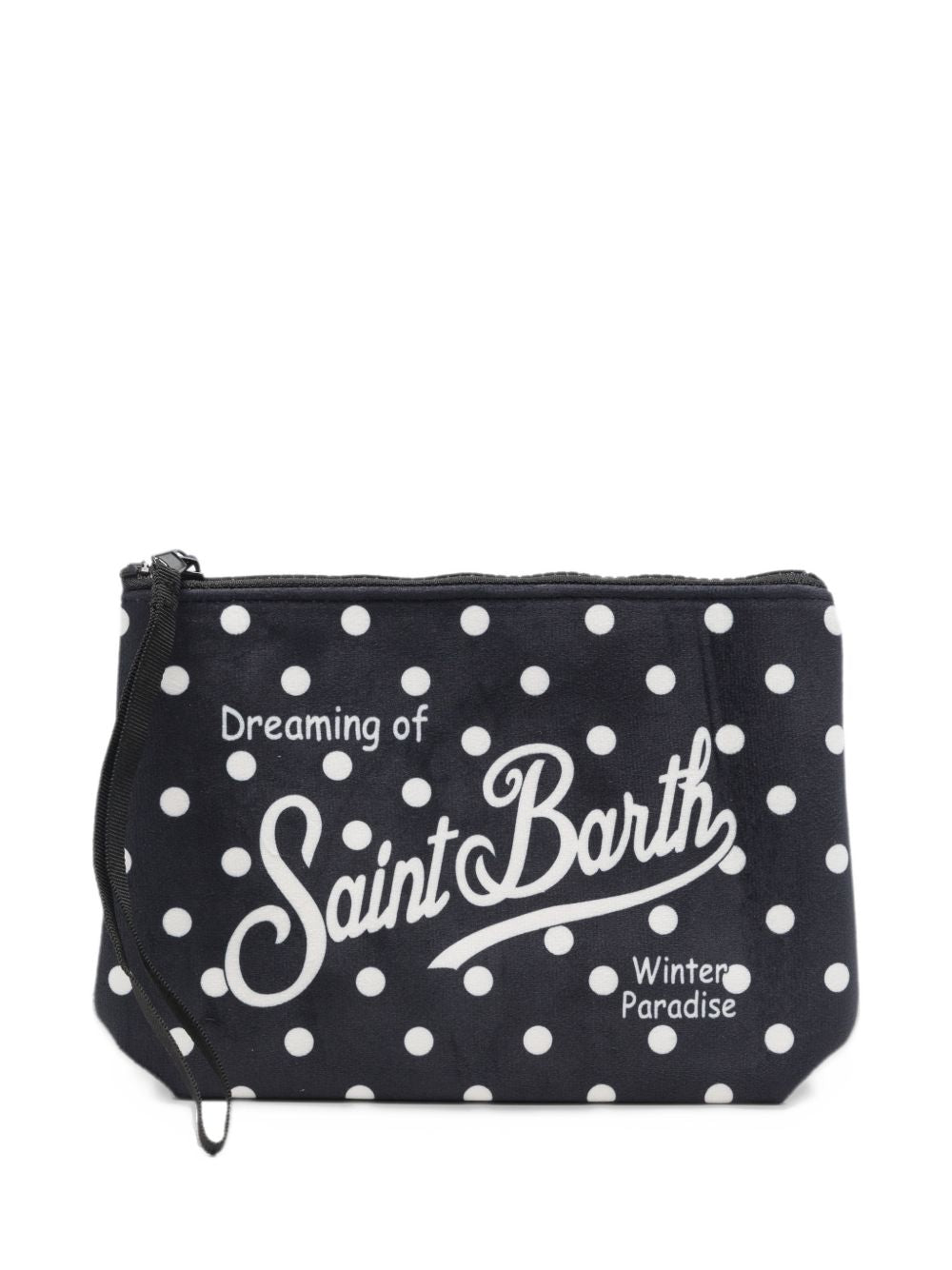 MC2 SAINT BARTH Pochette Aline nera a pois bianchi 