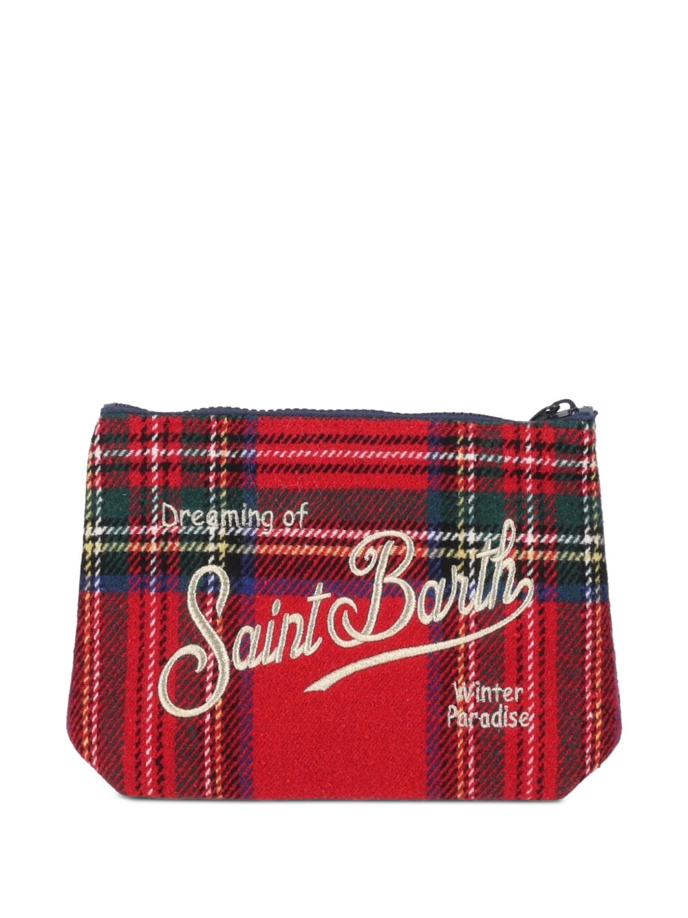 MC2 SAINT BARTH Pochette rossa tartan 