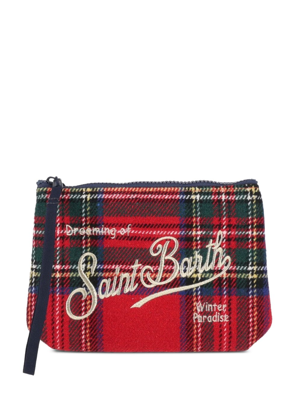 MC2 SAINT BARTH Pochette rossa tartan 