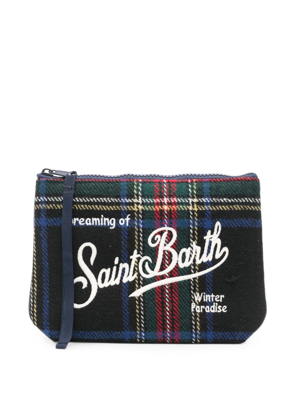 MC2 SAINT BARTH Pochette in tessuto effetto tartan 