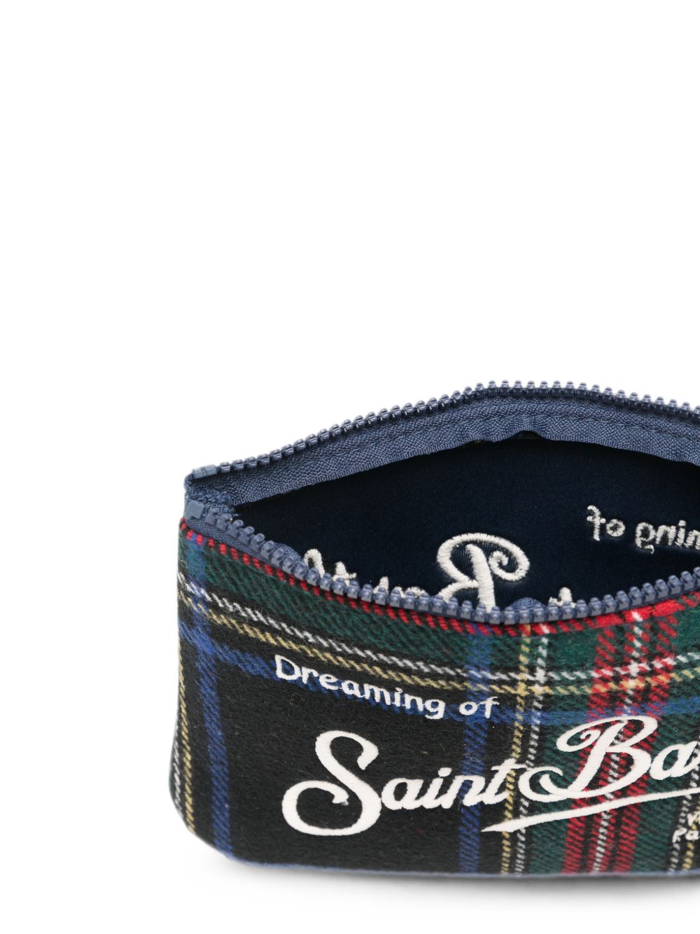 MC2 SAINT BARTH Pochette in tessuto effetto tartan 