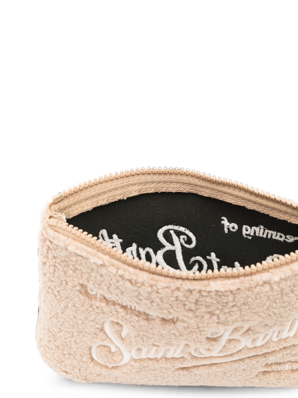 MC2 SAINT BARTH Pochette beige in tessuto teddy 