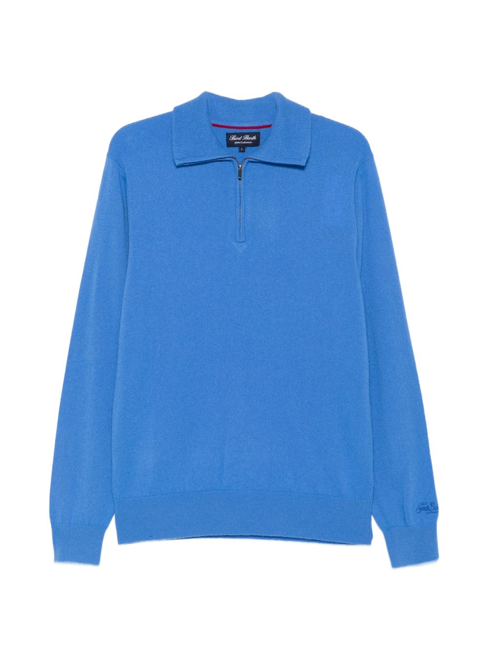 MC2 SAINT BARTH Polo azzurra in cashmere 