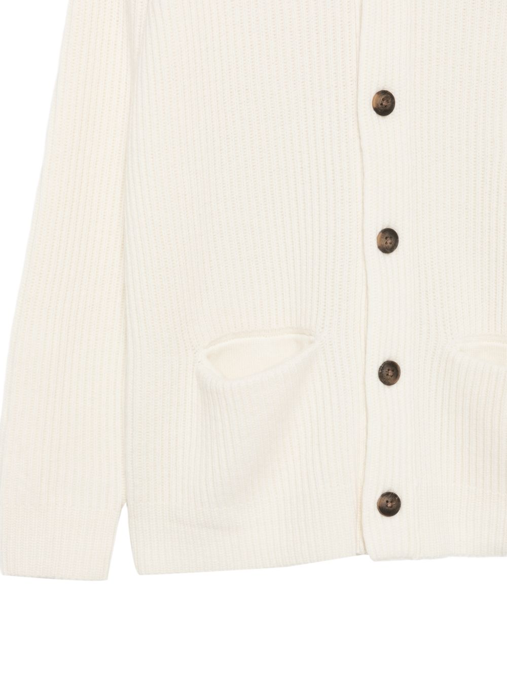 MC2 SAINT BARTH Cardigan bianco in lana con bottoni 