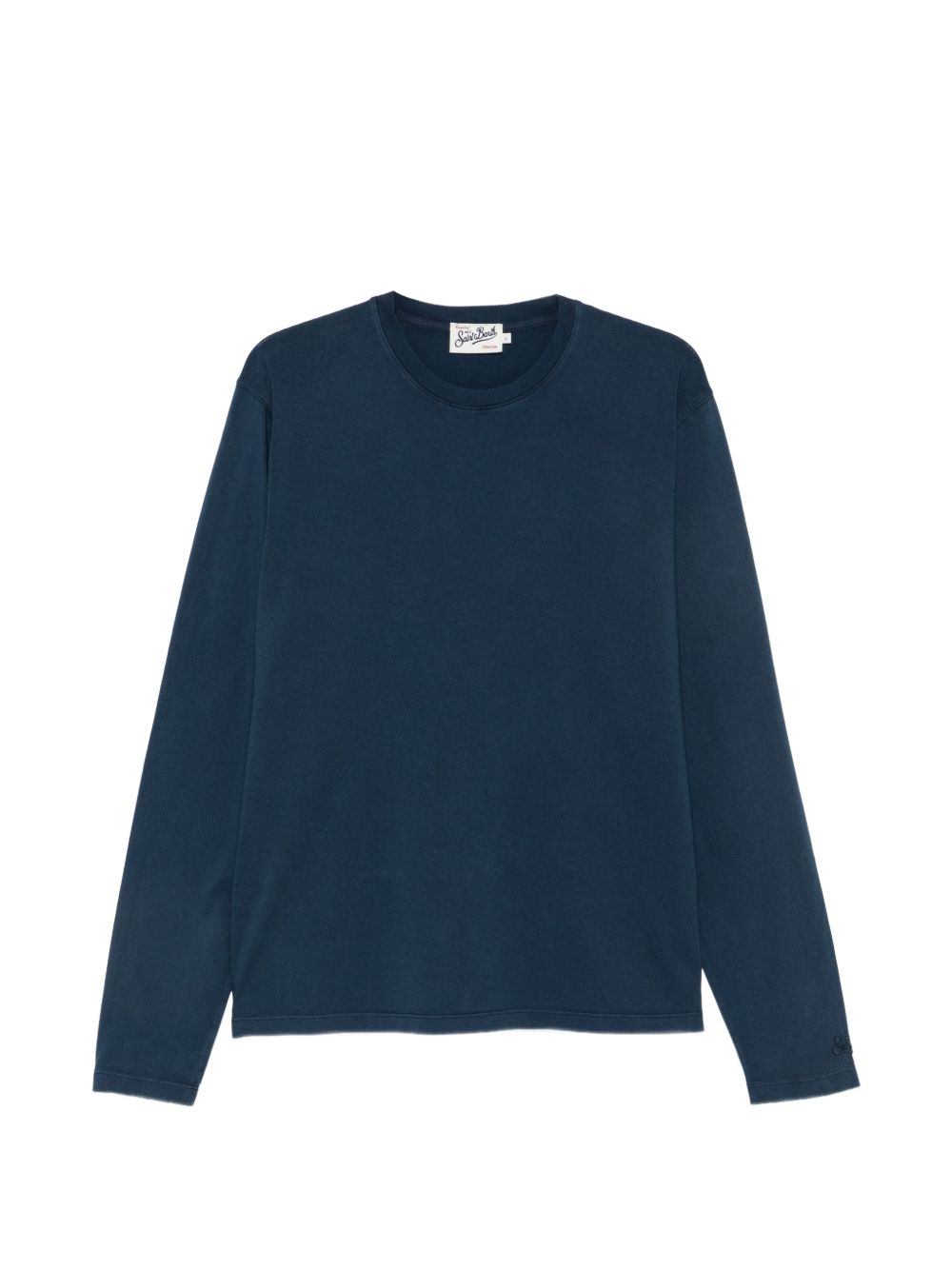 MC2 SAINT BARTH T-shirt a maniche lunghe in cotone blu 