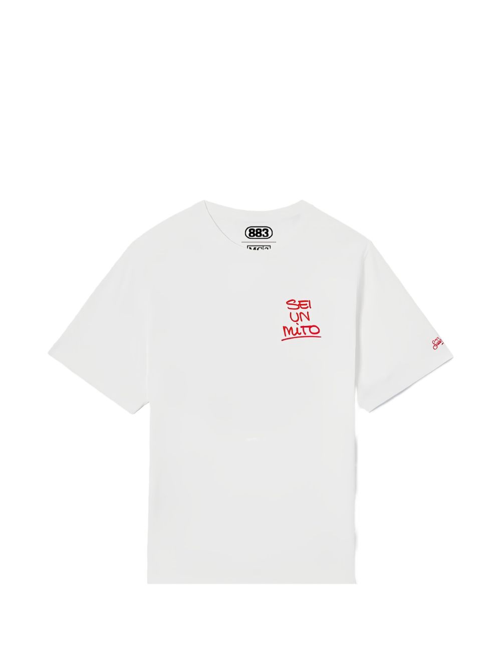 MC2 SAINT BARTH T-shirt Portland bianca in puro cotone con stampa grafica 