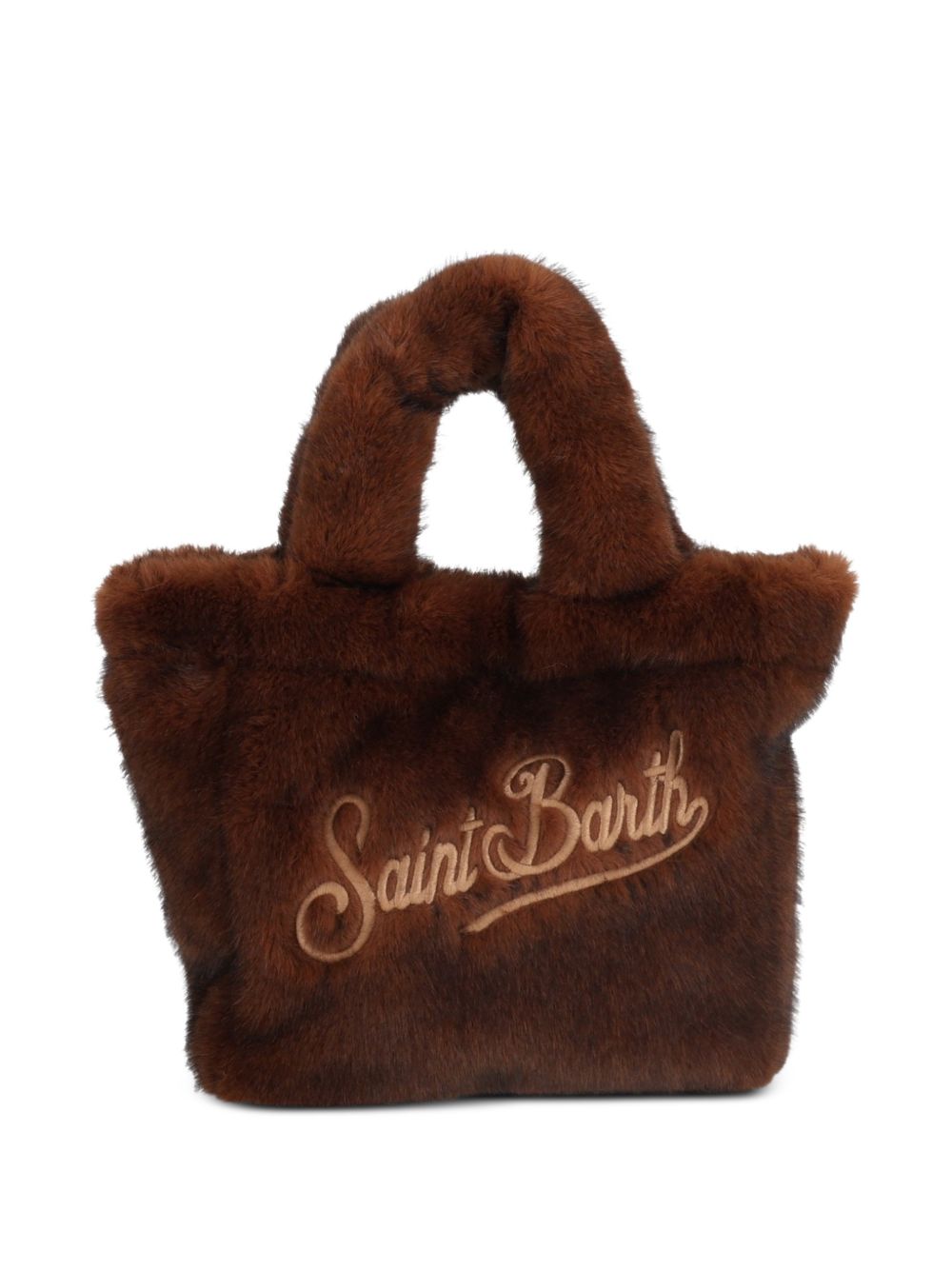 MC2 SAINT BARTH Borsa a mano marrone Vanity Mini in ecopelliccia 