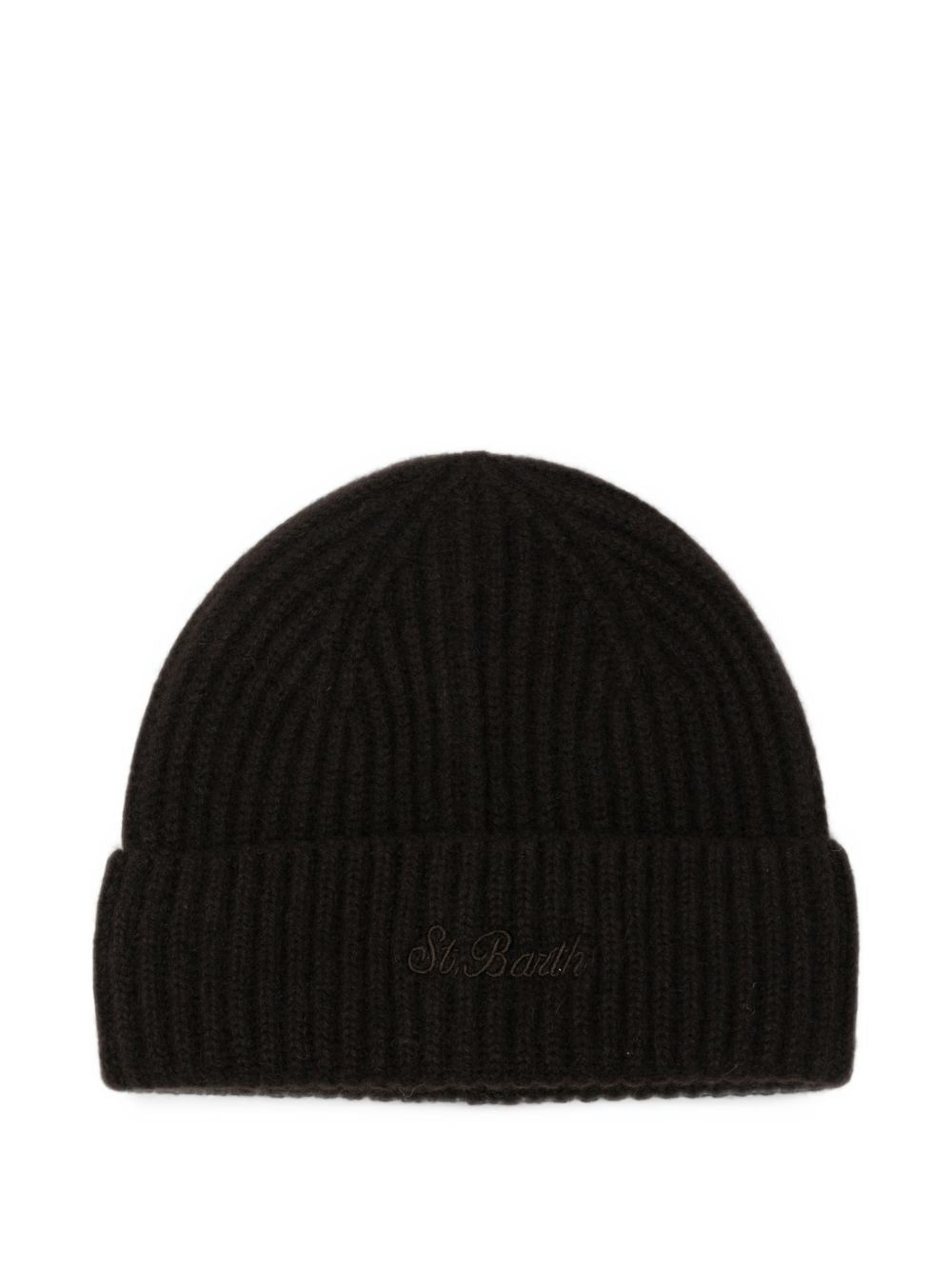 MC2 SAINT BARTH Berretto in cashmere marrone a costine 