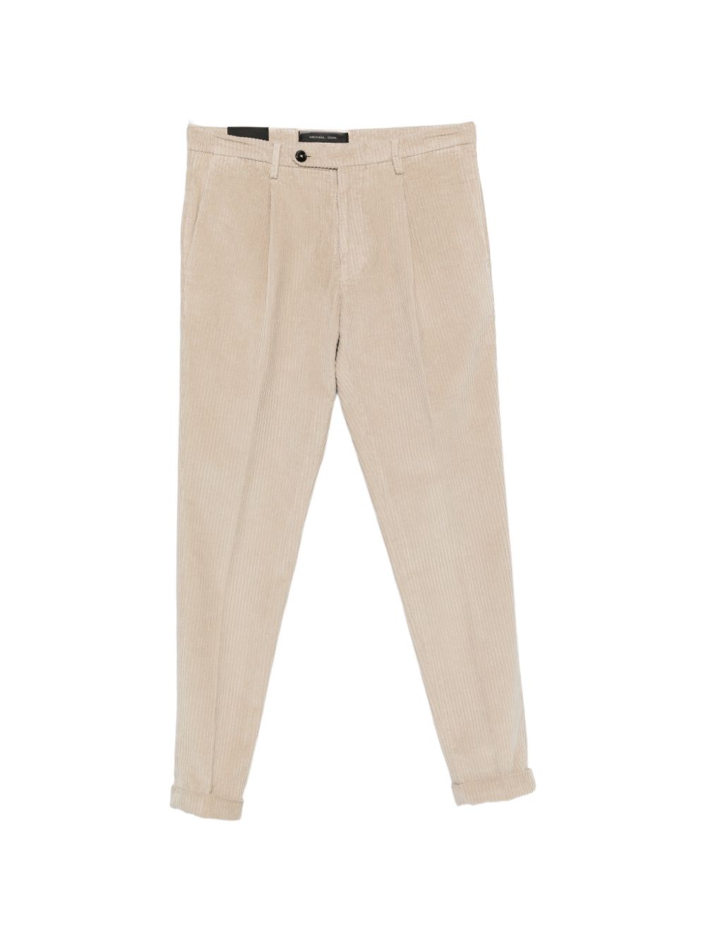 MICHAEL COAL Pantaloni in misto cotone beige 
